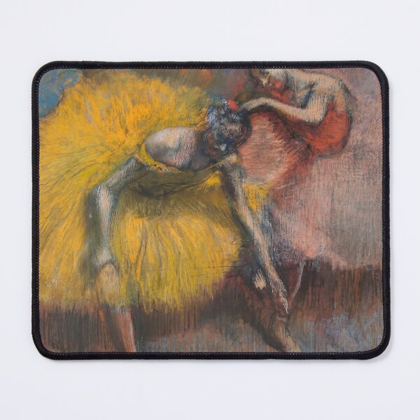 Item preview, Two Resting Ballet Dancers in Yellow and Red designed and sold by artofuniverse.