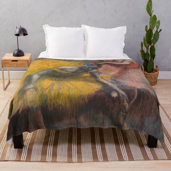 Item preview, Two Resting Ballet Dancers in Yellow and Red designed and sold by artofuniverse.