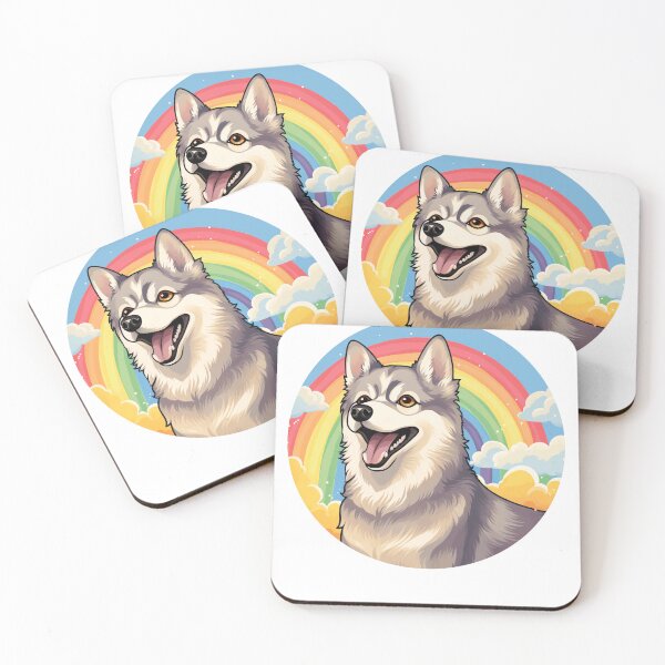 Item preview, Funny Alaskan Klee Kai Colorful Rainbow Cute Mom Dad Kids designed and sold by rafaeltto.