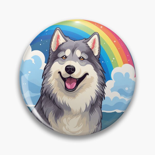 Item preview, Funny Alaskan Malamute Colorful Rainbow Cute Mom Dad Kids designed and sold by rafaeltto.