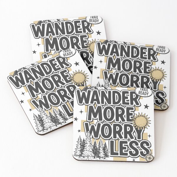 Item preview, Wander More Worry Less Mountain Adventure Design designed and sold by TeeVerse27.