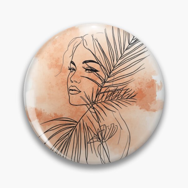 Item preview, Minimalist Line Art Woman Face with Monstera Leaves designed and sold by TrCraftySticks.