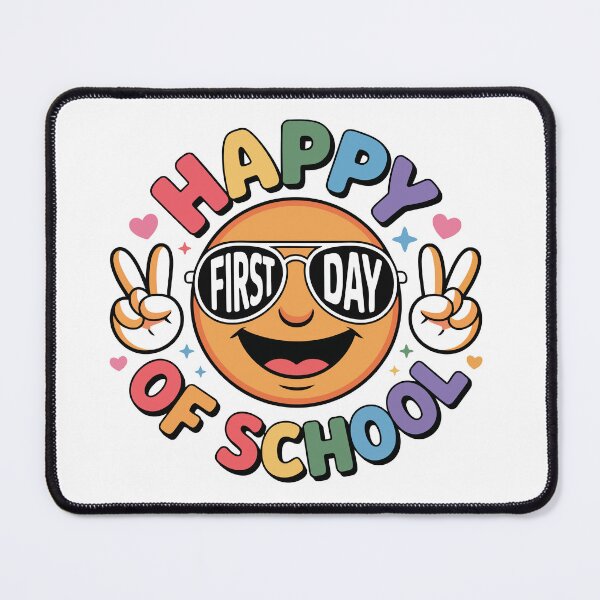 Item preview, Title: Happy First Day of School Retro Smiley designed and sold by Color World.