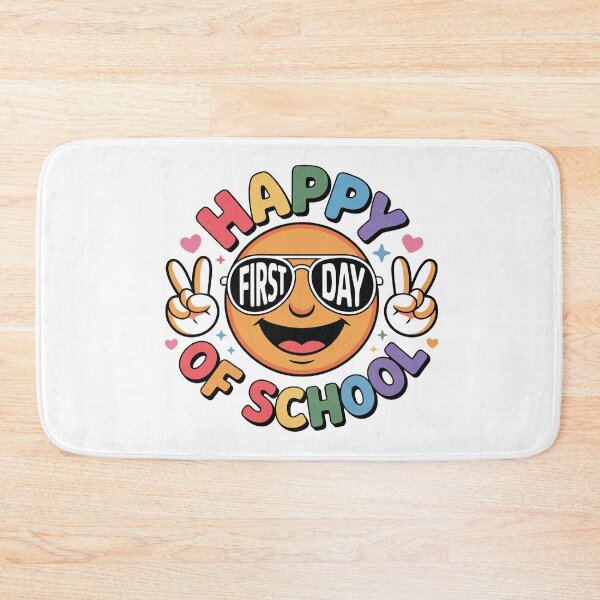 Item preview, Title: Happy First Day of School Retro Smiley designed and sold by Color World.