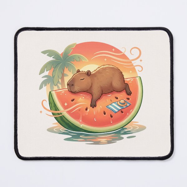 Item preview, Kawaii Capybara Watermelon Summer Food Trend designed and sold by MythicCotton.