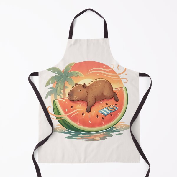 Item preview, Kawaii Capybara Watermelon Summer Food Trend designed and sold by MythicCotton.