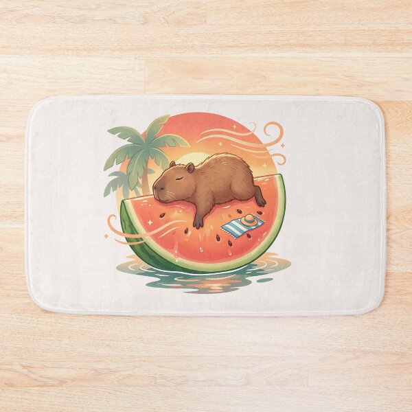 Item preview, Kawaii Capybara Watermelon Summer Food Trend designed and sold by MythicCotton.
