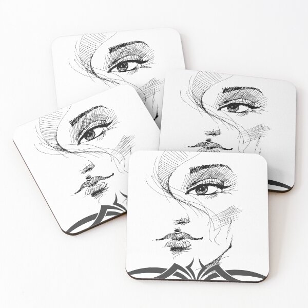 Item preview, Drawing a female face with simple artistic lines  designed and sold by BoldcreationsM.