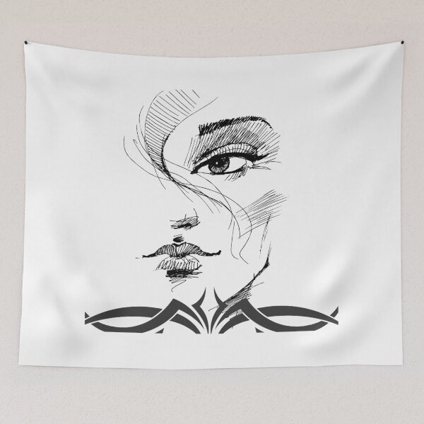 Item preview, Drawing a female face with simple artistic lines  designed and sold by BoldcreationsM.