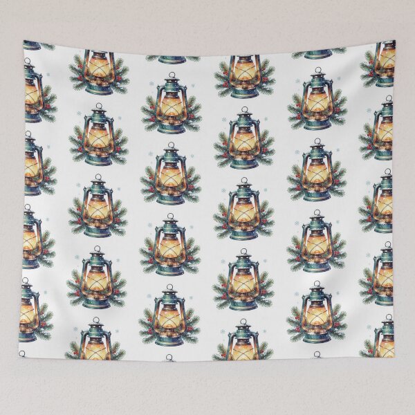 Item preview, Christmas Lantern Sticker | Cozy Winter Decor designed and sold by AillustriaAK.