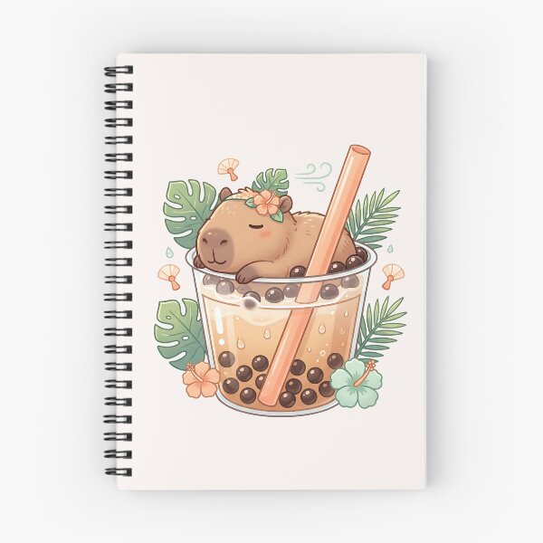 Item preview, Kawaii Capybara Boba Bubble Tea Food Trend designed and sold by MythicCotton.