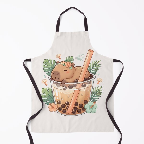 Item preview, Kawaii Capybara Boba Bubble Tea Food Trend designed and sold by MythicCotton.