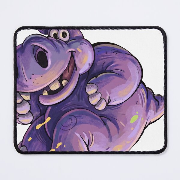 Item preview, Happy Hippo – Cartoon Character designed and sold by NeonSpiritArt.