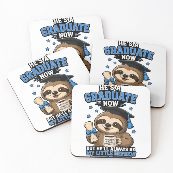 Item preview, He's A Graduate Now But He'll Always Be My Little Nephew Sloth Graduation Shirt designed and sold by PINK FREE.