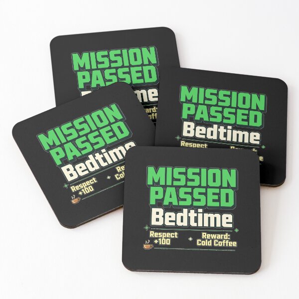 Item preview, Mission Passed Bedtime Shirt – Funny Gamer Parent Gift | Respect +100, Cold Coffee Reward designed and sold by Faith Level Up.