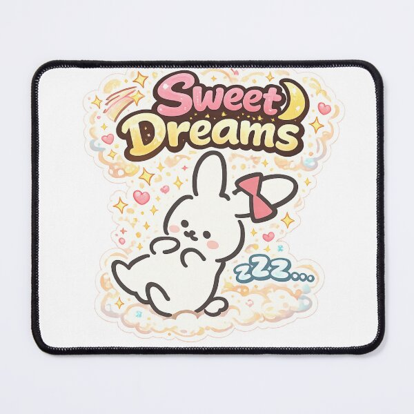 Item preview, Sweet Dreams Bunny Sticker | Cute Kawaii Sleeping Rabbit on Clouds | Cozy Good Night Aesthetic designed and sold by sumodesign.