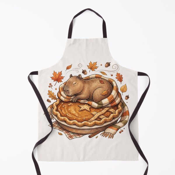 Item preview, Cozy Capybara Pumpkin Pie Autumn Food Trend designed and sold by MythicCotton.