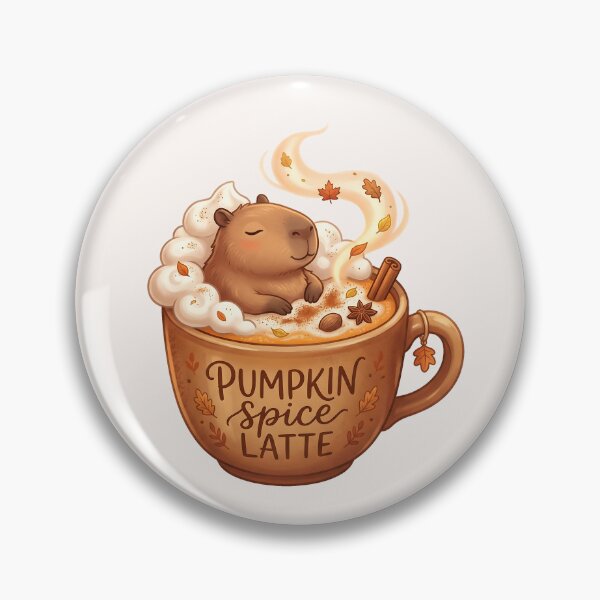 Item preview, Capybara Pumpkin Spice Latte Food Trend designed and sold by MythicCotton.
