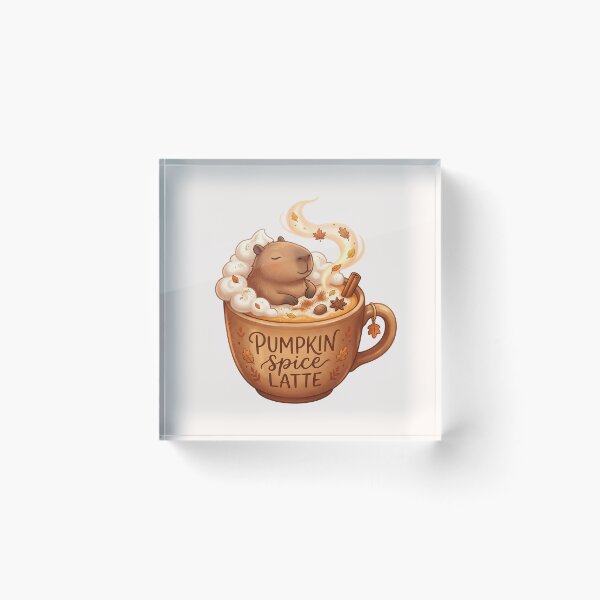 Item preview, Capybara Pumpkin Spice Latte Food Trend designed and sold by MythicCotton.