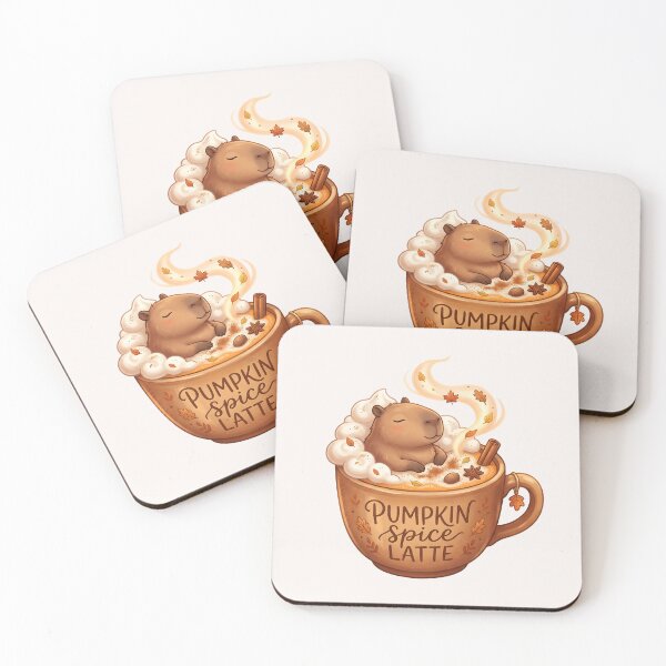 Item preview, Capybara Pumpkin Spice Latte Food Trend designed and sold by MythicCotton.