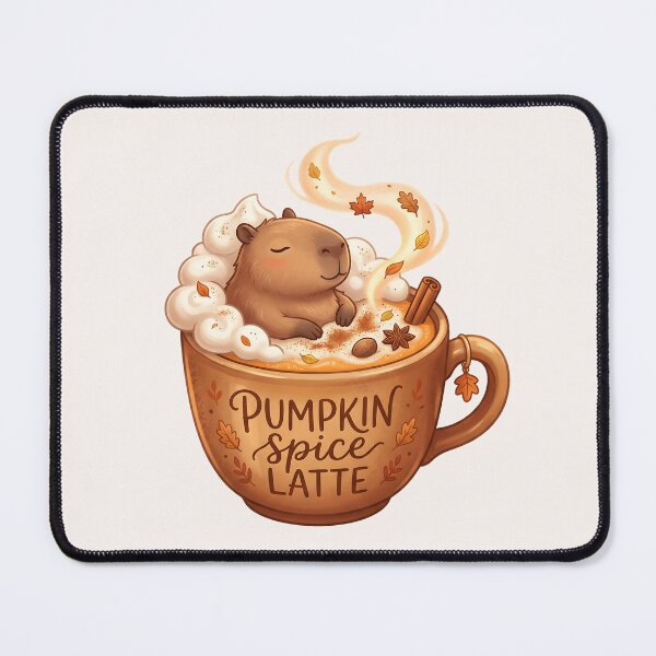 Item preview, Capybara Pumpkin Spice Latte Food Trend designed and sold by MythicCotton.