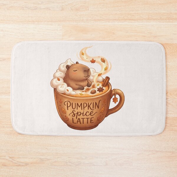 Item preview, Capybara Pumpkin Spice Latte Food Trend designed and sold by MythicCotton.
