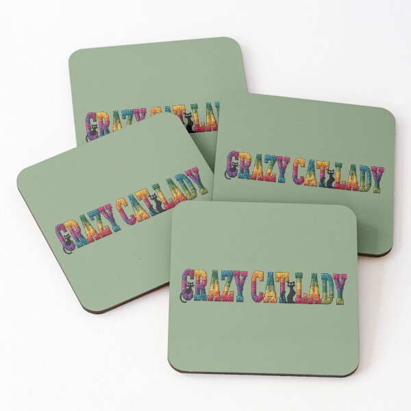 Item preview, Crazy Cat Lady Embroidered Paw Typography designed and sold by MegaNovaArt.