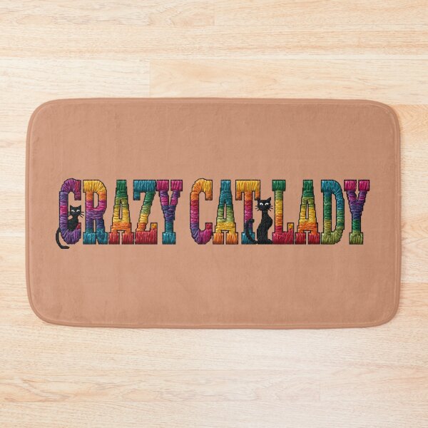 Item preview, Crazy Cat Lady Embroidered Paw Typography designed and sold by MegaNovaArt.