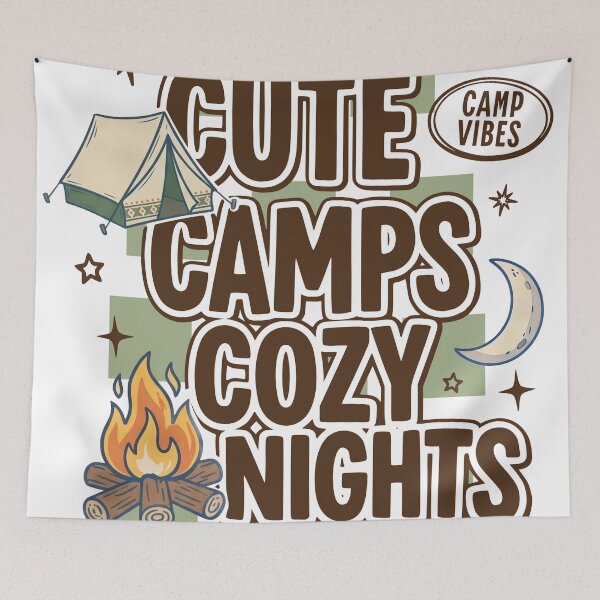 Item preview, Cute Camps Cozy Nights Camping Adventure Design designed and sold by TeeVerse27.