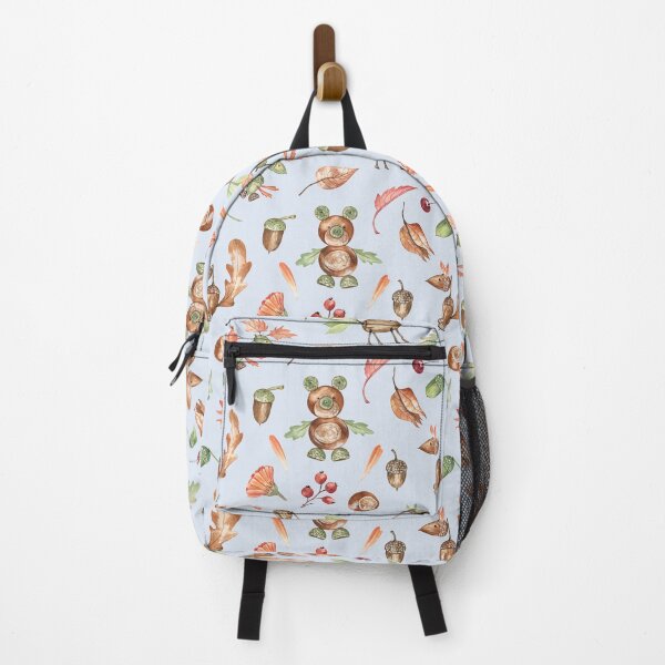 Item preview, Cute Autumn Animals Pattern on Pastel-blue designed and sold by Flowersforbear.
