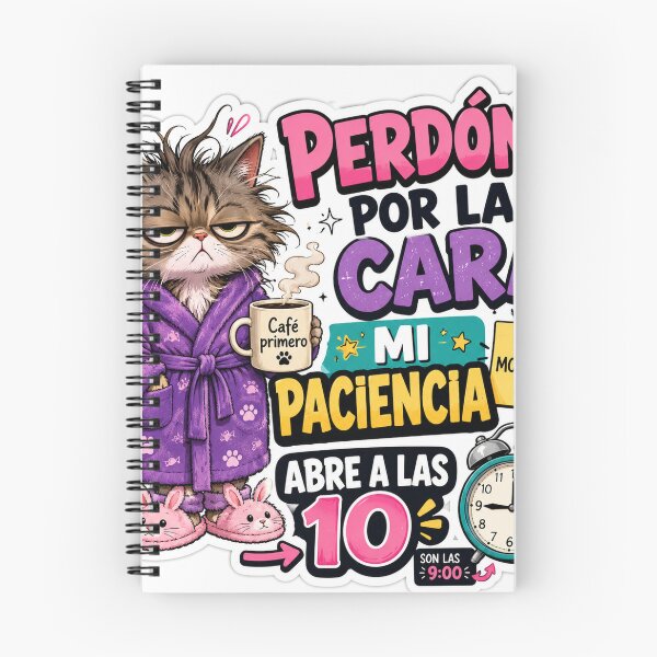 Item preview, My Patience Opens at 10 - Cat with Coffee and a Bad Mood designed and sold by DrizzyV.