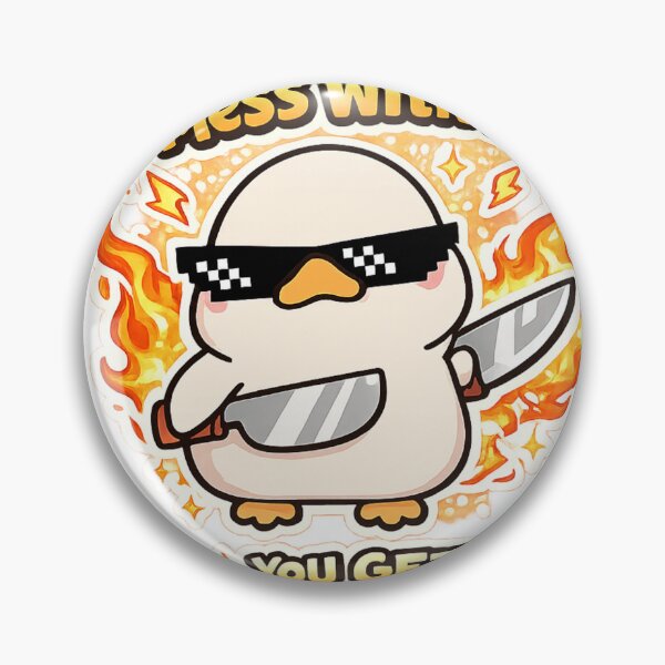 Item preview, Mess With Me You Get REKT Funny Gamer Duck Sticker | Cute Angry Duck Meme designed and sold by sumodesign.