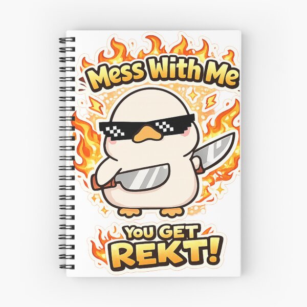 Item preview, Mess With Me You Get REKT Funny Gamer Duck Sticker | Cute Angry Duck Meme designed and sold by sumodesign.
