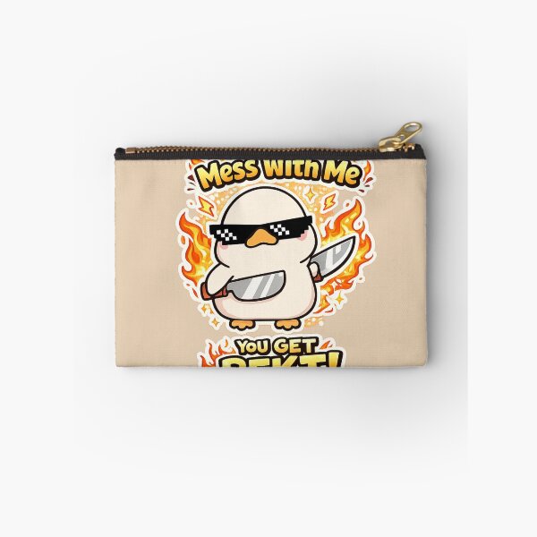 Item preview, Mess With Me You Get REKT Funny Gamer Duck Sticker | Cute Angry Duck Meme designed and sold by sumodesign.