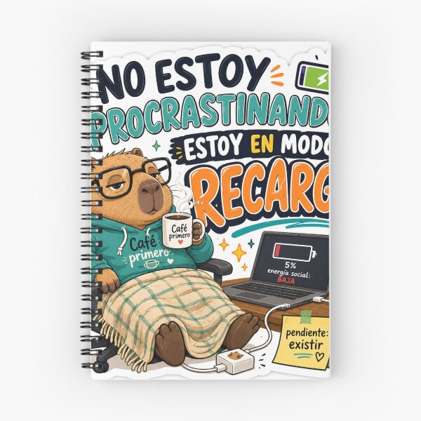Item preview, Capybara in Reload Mode - Procrastinating Humor designed and sold by DrizzyV.
