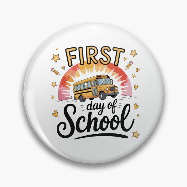 Item preview, Retro First Day of School Bus designed and sold by Color World.