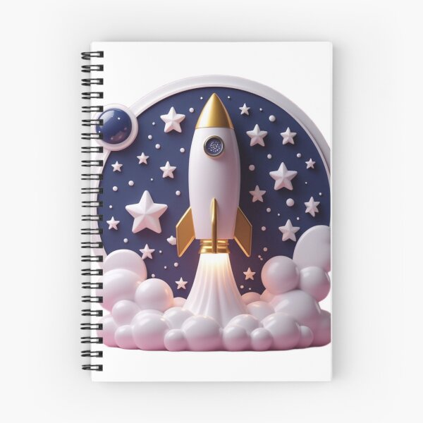Item preview, Rocket surrounded by stars designed and sold by kidoramagic.