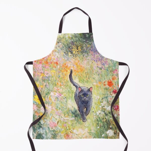 Item preview, Black cat in a flower meadow designed and sold by sid1802.