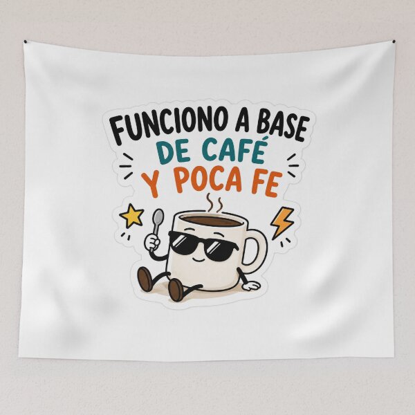 Item preview, I Run on Coffee and Little Faith - Coffee Humor designed and sold by DrizzyV.
