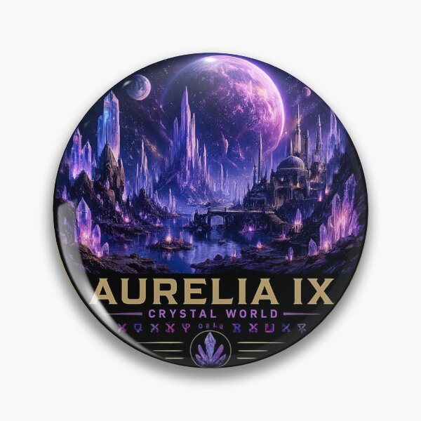 Item preview, AURELIA IX Crystal World | Cosmic Worlds Series Fantasy Sci-Fi Planet Art designed and sold by ChemiroL.