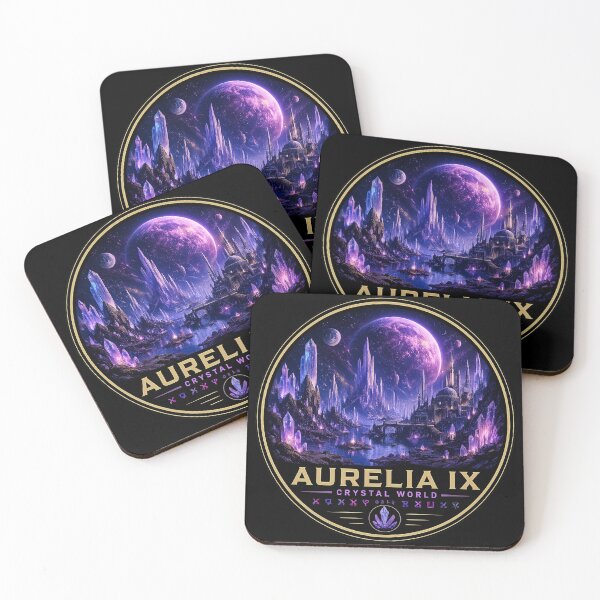 Item preview, AURELIA IX Crystal World | Cosmic Worlds Series Fantasy Sci-Fi Planet Art designed and sold by ChemiroL.