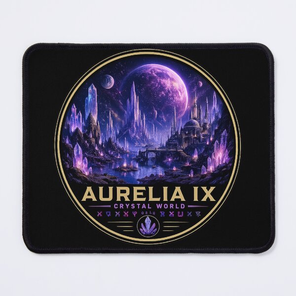 Item preview, AURELIA IX Crystal World | Cosmic Worlds Series Fantasy Sci-Fi Planet Art designed and sold by ChemiroL.