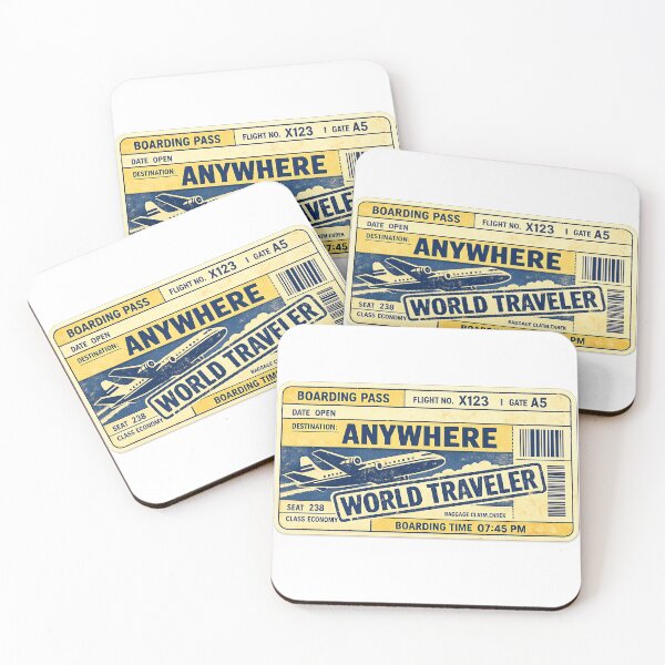 Item preview, Retro Airline Ticket World Traveler Boarding Pass  designed and sold by Modefissi.