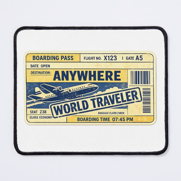 Item preview, Retro Airline Ticket World Traveler Boarding Pass  designed and sold by Modefissi.