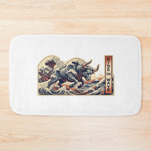 Item preview, Bull Market Ride the Wave - Great Wave off Kanagawa  designed and sold by Mr. Pawsome.