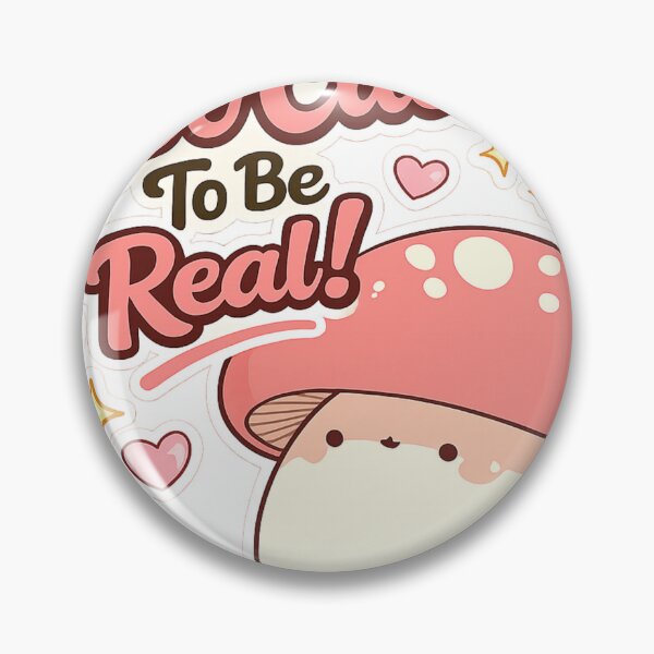 Item preview, Too Cute To Be Real Kawaii Mushroom Sticker | Adorable Pink Mushroom Cartoon designed and sold by sumodesign.