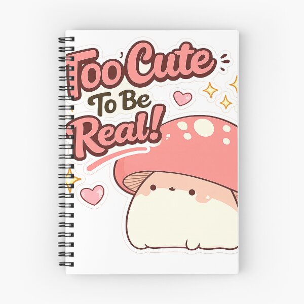 Item preview, Too Cute To Be Real Kawaii Mushroom Sticker | Adorable Pink Mushroom Cartoon designed and sold by sumodesign.