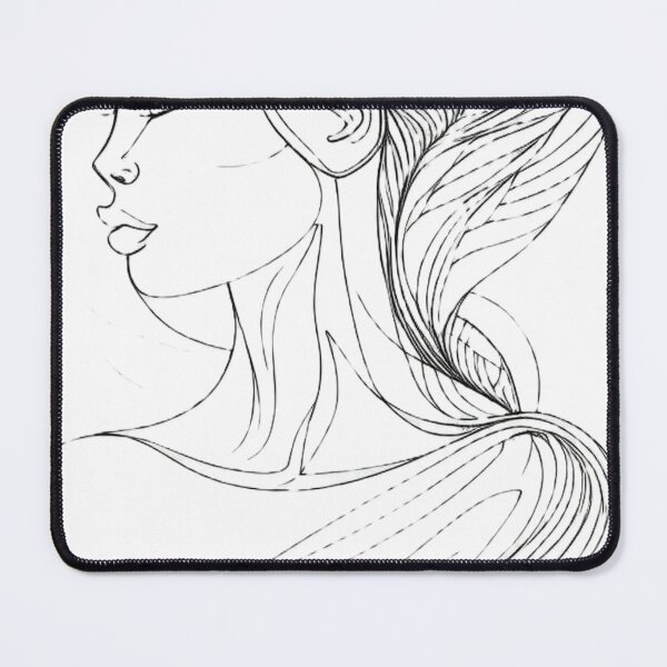 Item preview, Elegant Fairy Line Art Portrait – Minimalist Fantasy Woman Illustration designed and sold by Mido-artister.