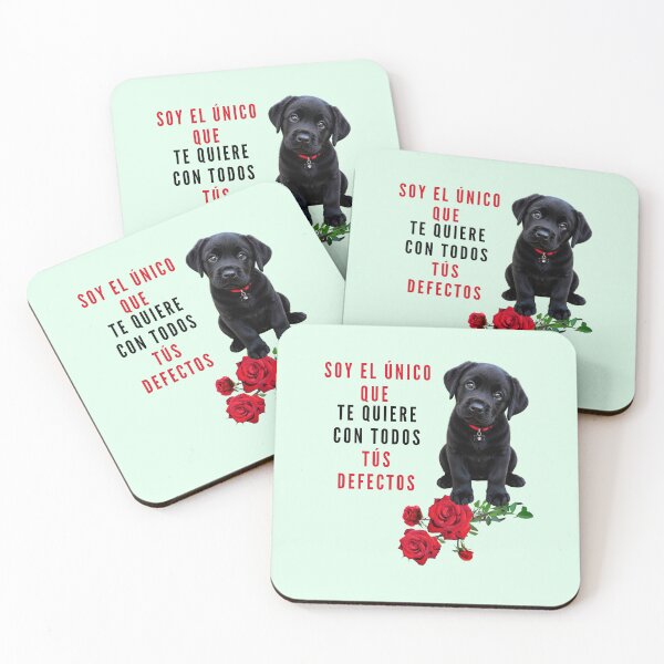 Item preview, Copy of Cachorro negro con rosa y frase de amor incondicional en español designed and sold by A touch of creativity.
