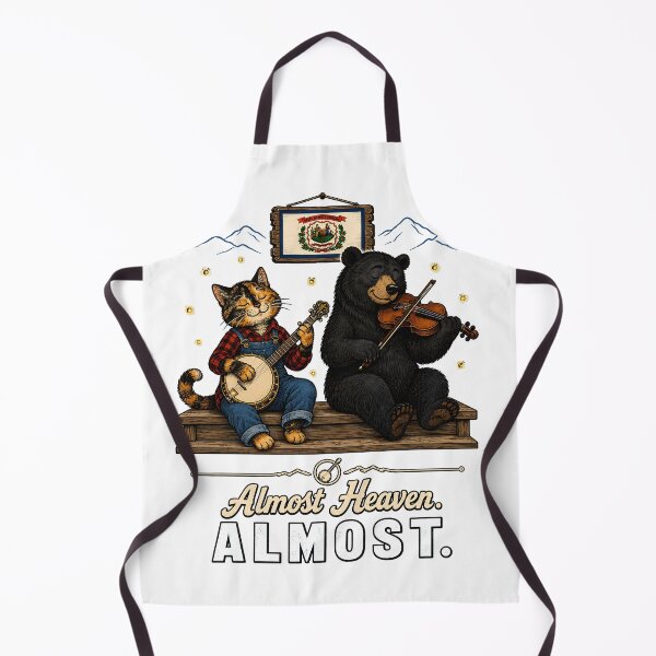 Item preview, West Virginia — Tortoiseshell Cat Black Bear Banjo Humor Gift designed and sold by Martin's_Design.